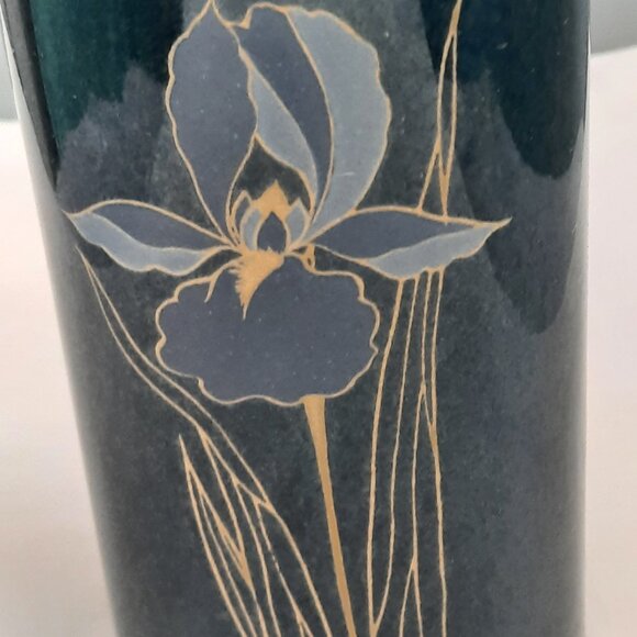OTAGIRI Vintage Blue Floral Vase Made In Japan - Picture 2 of 3